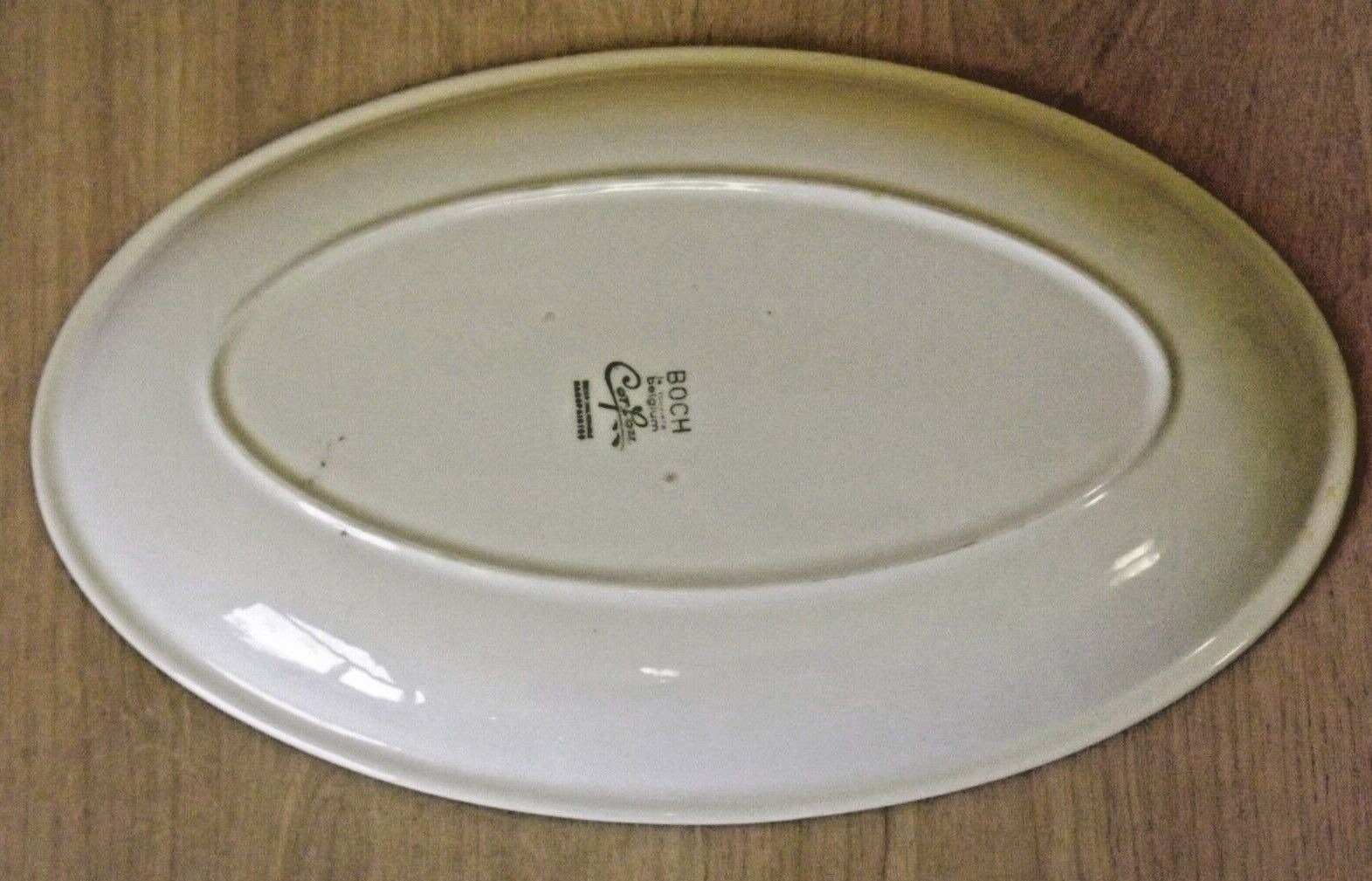 Vintage Boch La Louvière Corfou Collection Pair of Large Oval Serving Plates