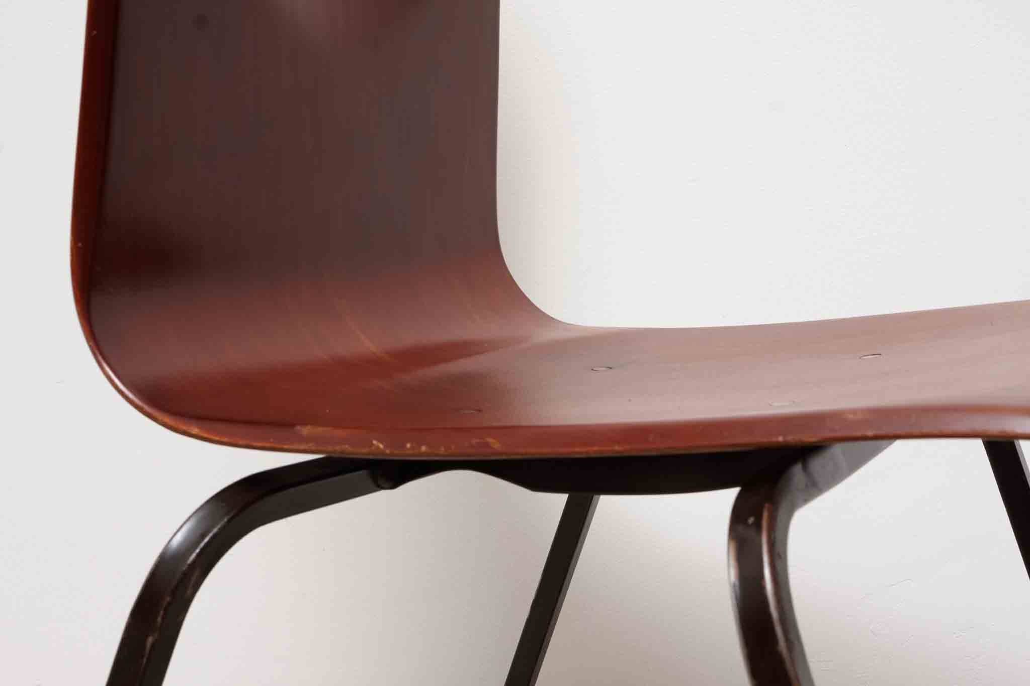 Vintage Galvanitas S23 Mahogany and Brown Chair