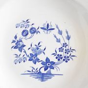 Boch Frères deep plate with large bouquet decoration