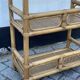 Vintage italian bamboo and rattan shelving unit