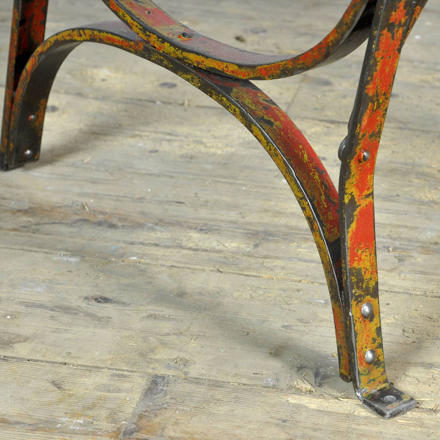 Riveted Iron Park Bench 1920's