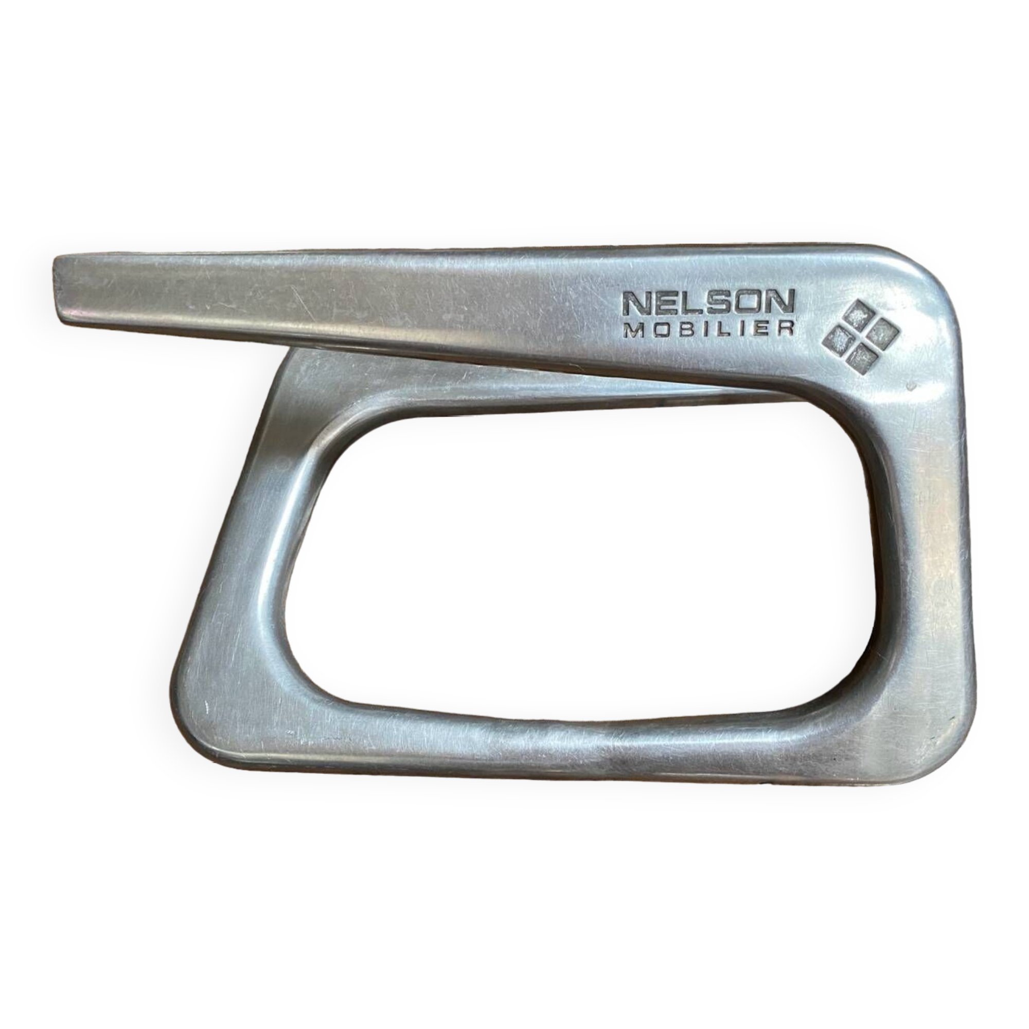 Nelson Mobilier brushed steel designer footrest