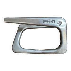 Repose pied design acier brossé Nelson Mobilier