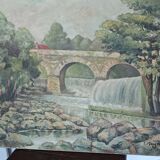 Oil on canvas, signed Francis Maurel, Provençal painter, 1941