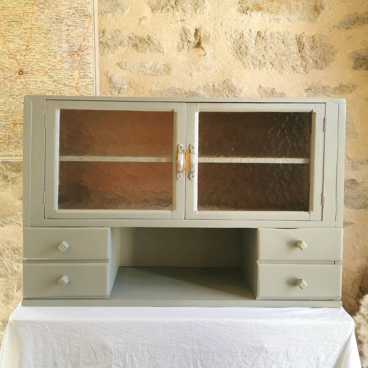Vintage shelf, high Parisian sideboard