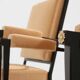 André Arbus attributed neoclassical armchairs metal bronze velvet 1940