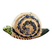 Painted stoneware snail
