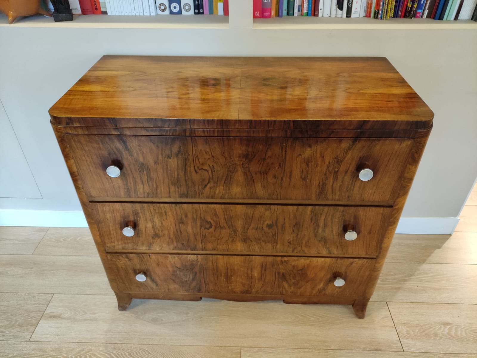 Art deco chest of drawers varnished 1920