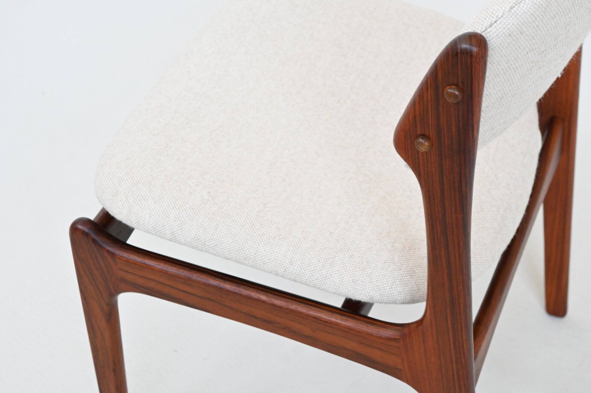 Erik Buch OD 49 set of ten dining chairs rosewood O.D. Mobler Denmark 1960
