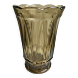 Smoked glass vase 70s