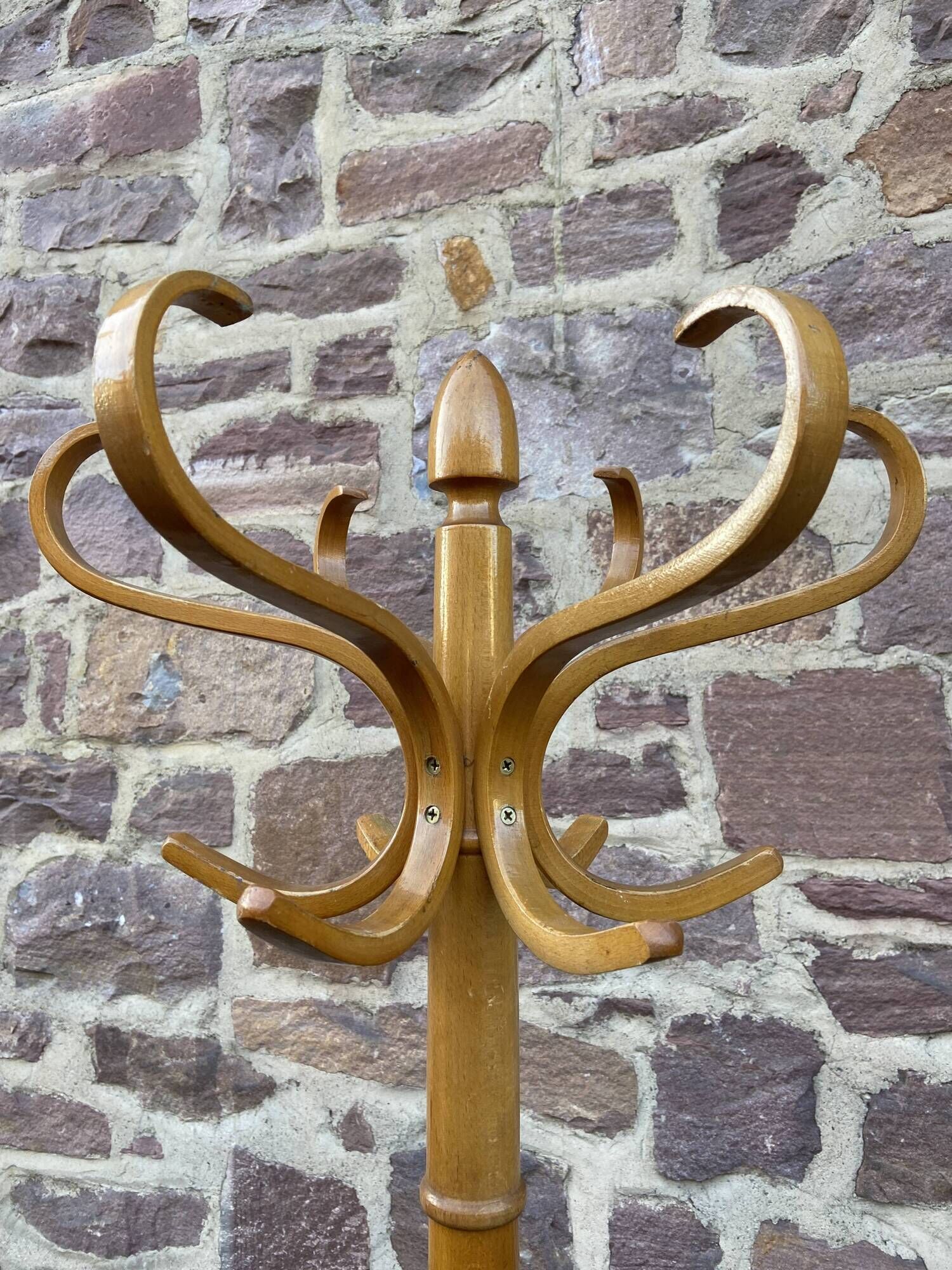 Baumann coat rack on vintage parrot stand 1960