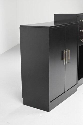 Cabinet Art Déco avec poignées en nickel plaqué