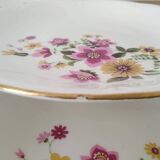 Set of 8 vintage Gien earthenware plates from the 70s with a floral pattern.