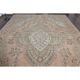 1970s Vintage Persian Handmade Wool Cotton Orange Area Rug 285x381