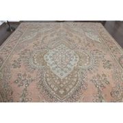1970s Vintage Persian Handmade Wool Cotton Orange Area Rug 285x381