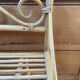 Vintage bamboo and rattan wall coat rack