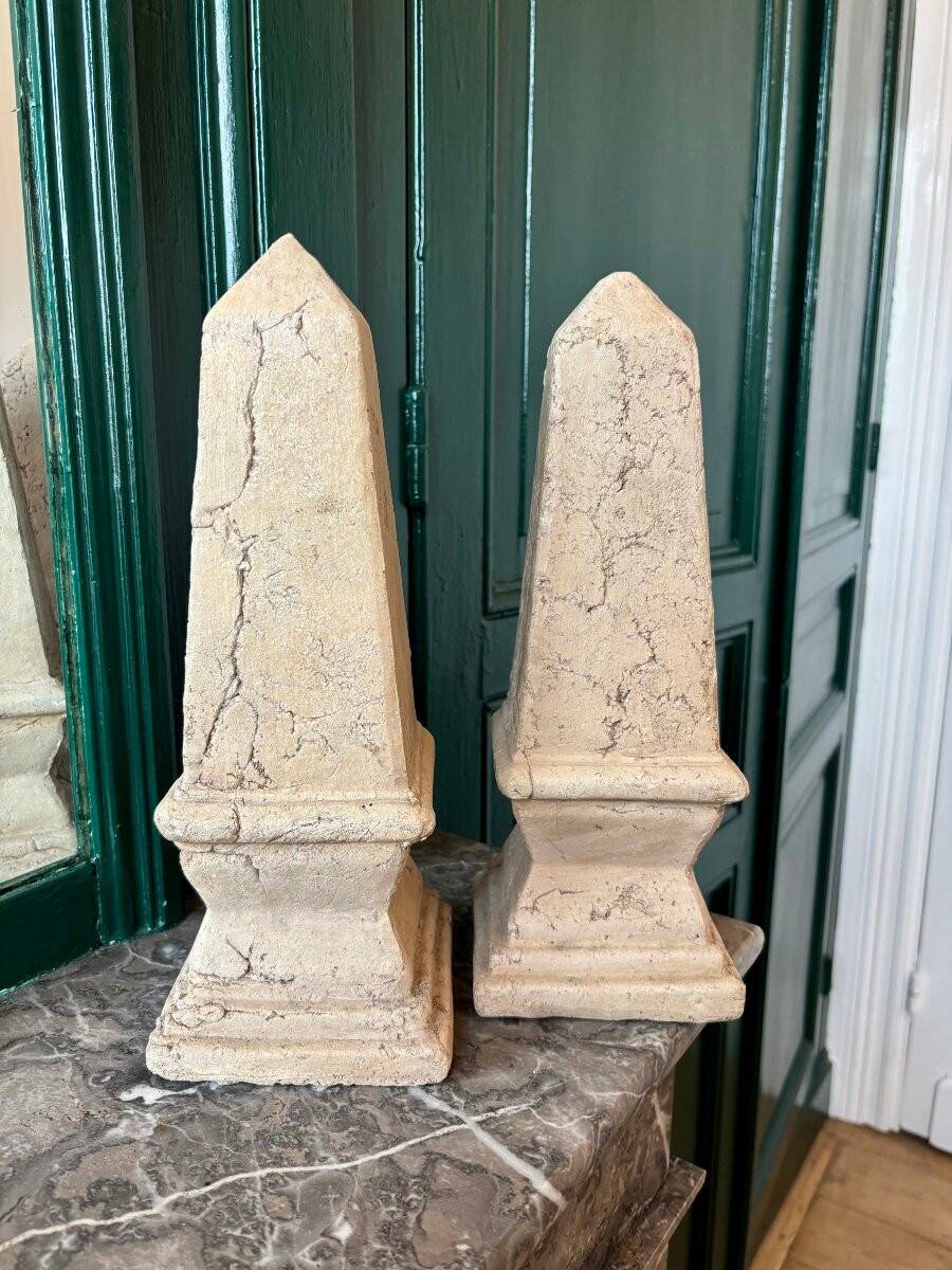 Pair of obelisks