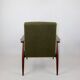 Armchair 'Lis', 1970s olive boucle, design by Henryk Lis - 2 pieces available