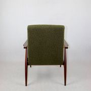 Armchair 'Lis', 1970s olive boucle, design by Henryk Lis - 2 pieces available