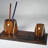 SET DE BUREAU en EBENE de MACASSAR