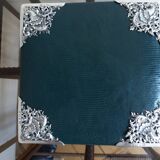 Victorian English box/box with solid silver corners