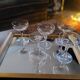5 finely cut champagne coupes (1950s–1960s)