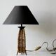 Table lamp in metal and sea-rush.