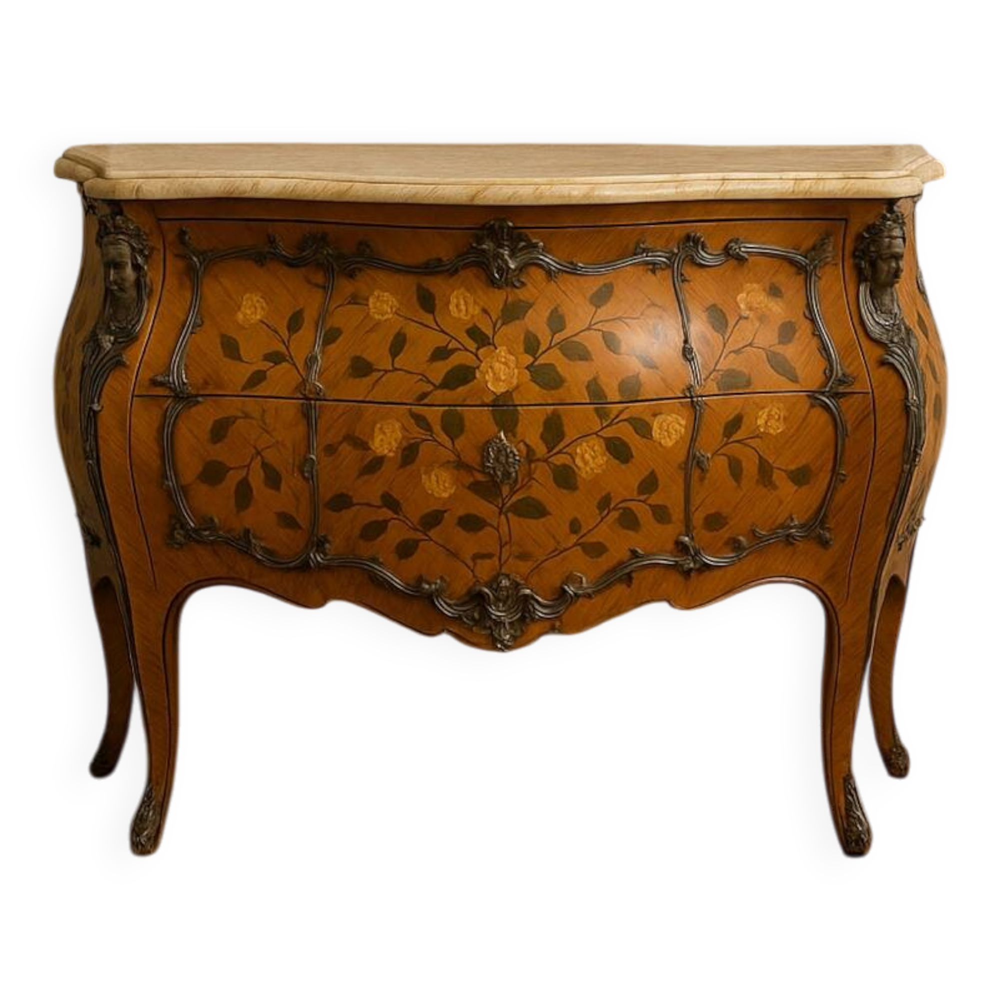Curved chest of drawers in Louis XV / Napoleon III style
