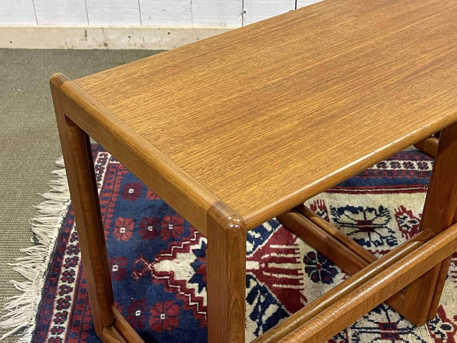 Set of 3 teak nesting tables from the 70s