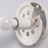 Suspension vintage de style Hollywood Regency avec boule de verre mixte blanche