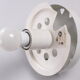 Vintage Hanging lamp Hollywood Regency style with white mixed glass ball.