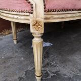 Salon complet Louis XVI avec dorure et assise tissus