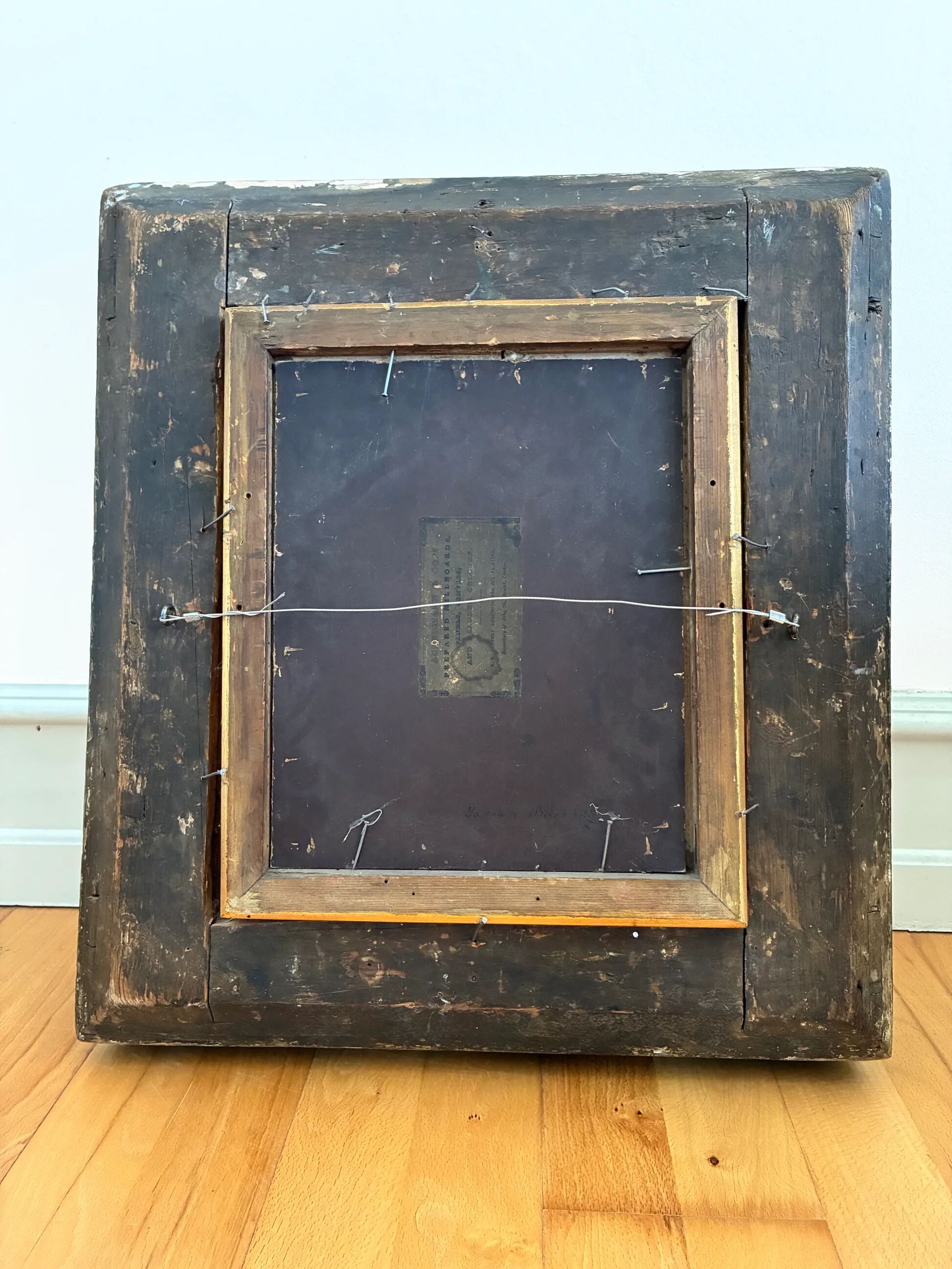 Antique seaside oil painting, c. 1845