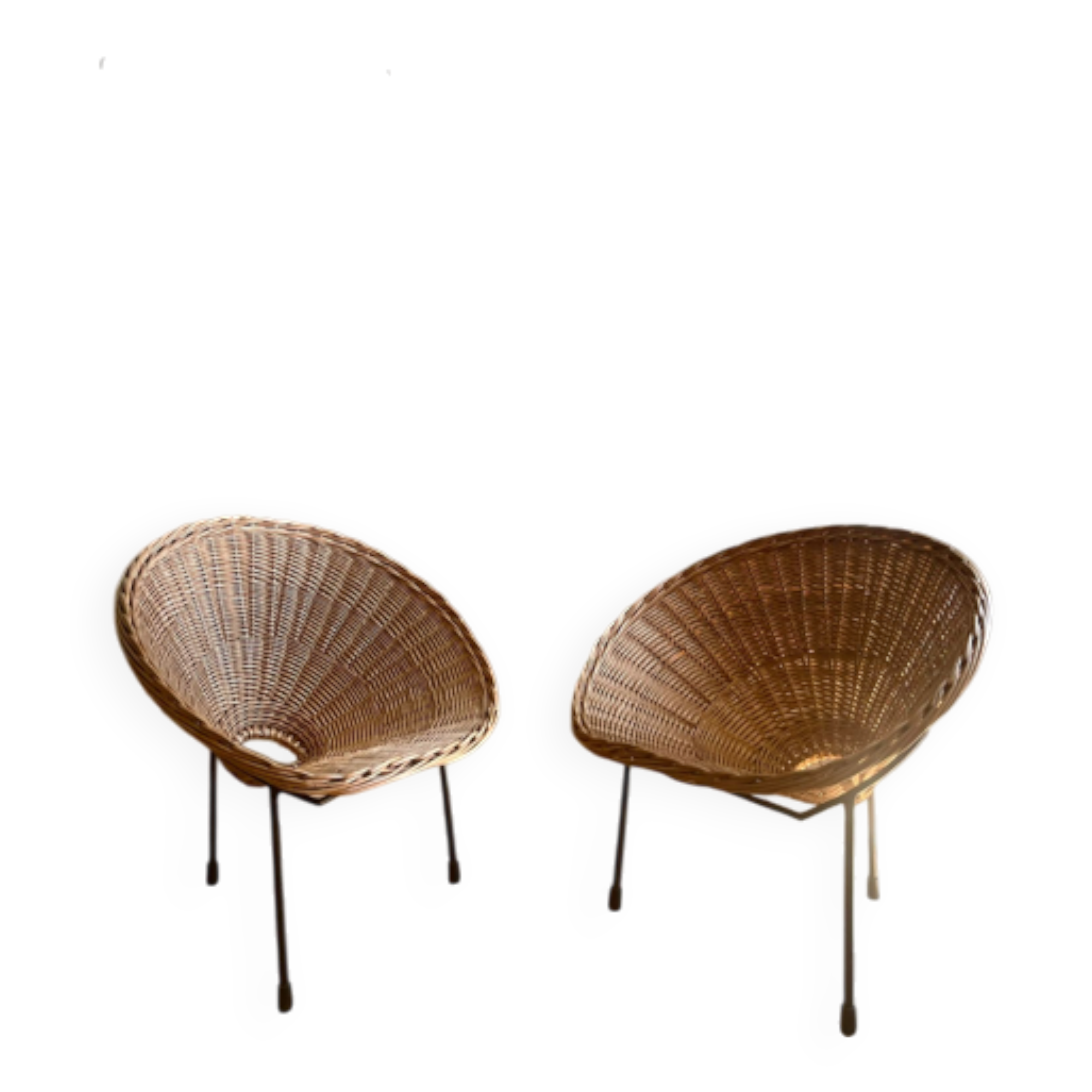 Paire de fauteuils "Basket" Roberto Mango