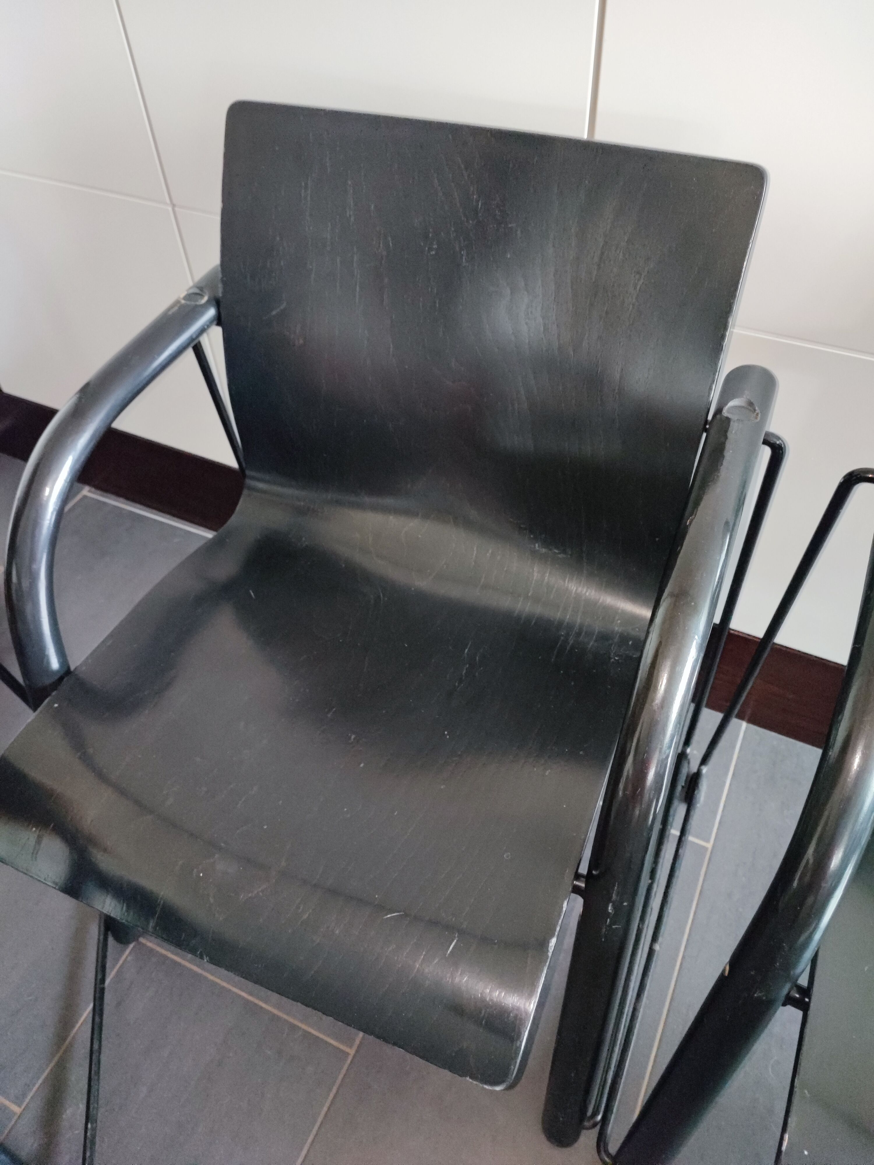 Thonet S320 black chairs