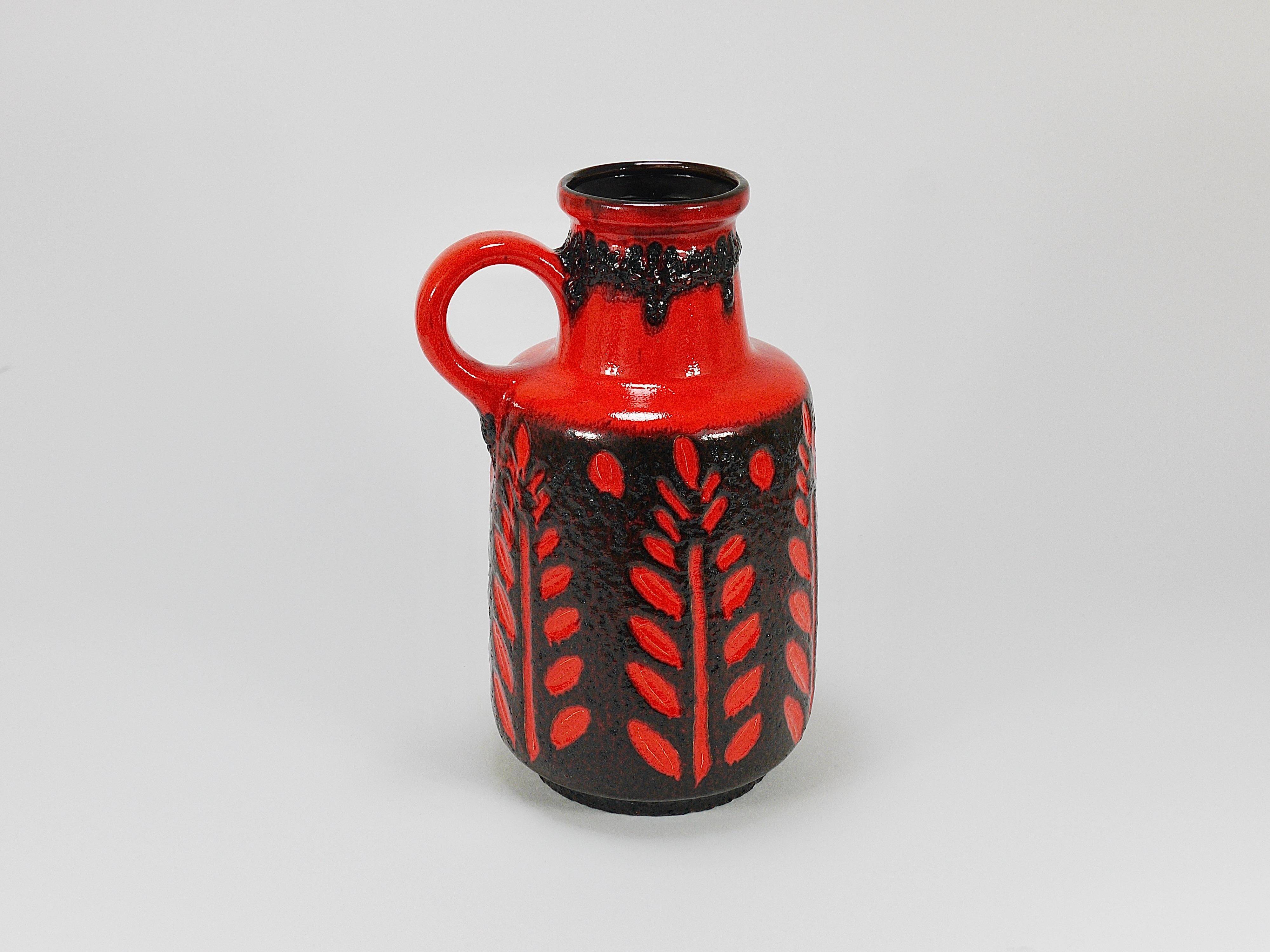 Large Ceramic Art Vase "Fat Lava" by Scheurich, West Germany, 1970s