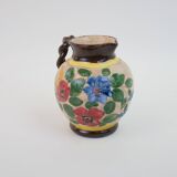 Vallauris Massier vase with flower motifs, signed under the base