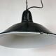 Industrial French Black Enamel Factory Pendant Lamp, 1960s