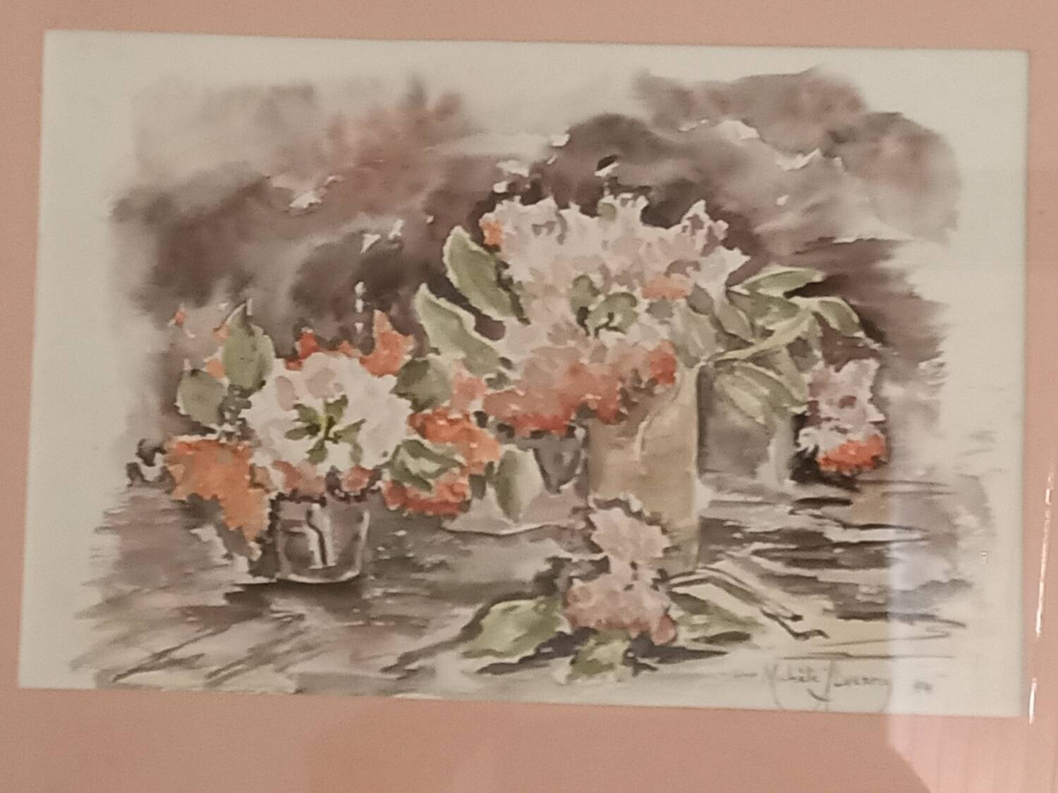 Watercolor bouquet of flowers