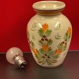 Quimper earthenware vase with floral decoration 19 cm