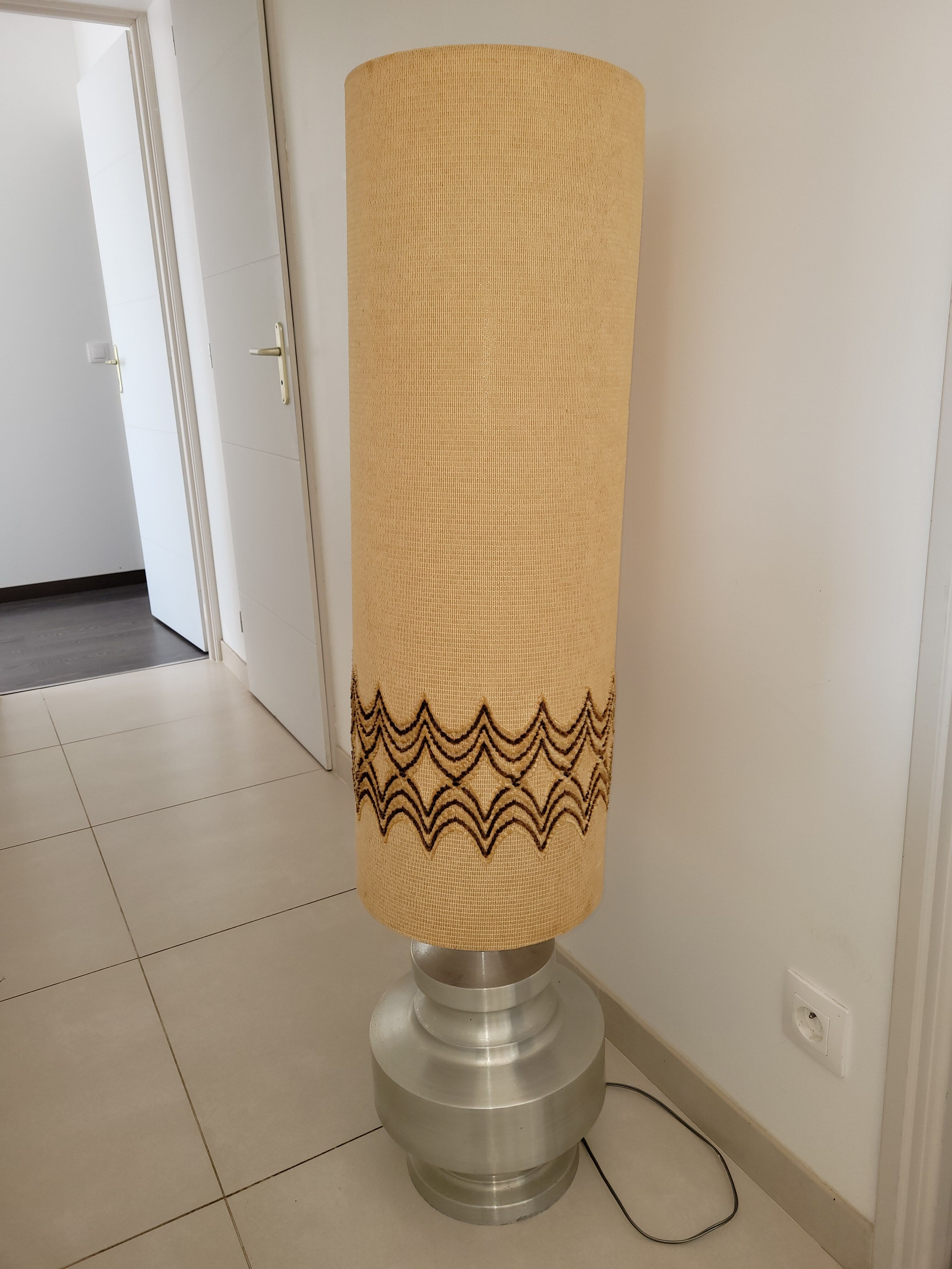 Vintage aluminum table lamp