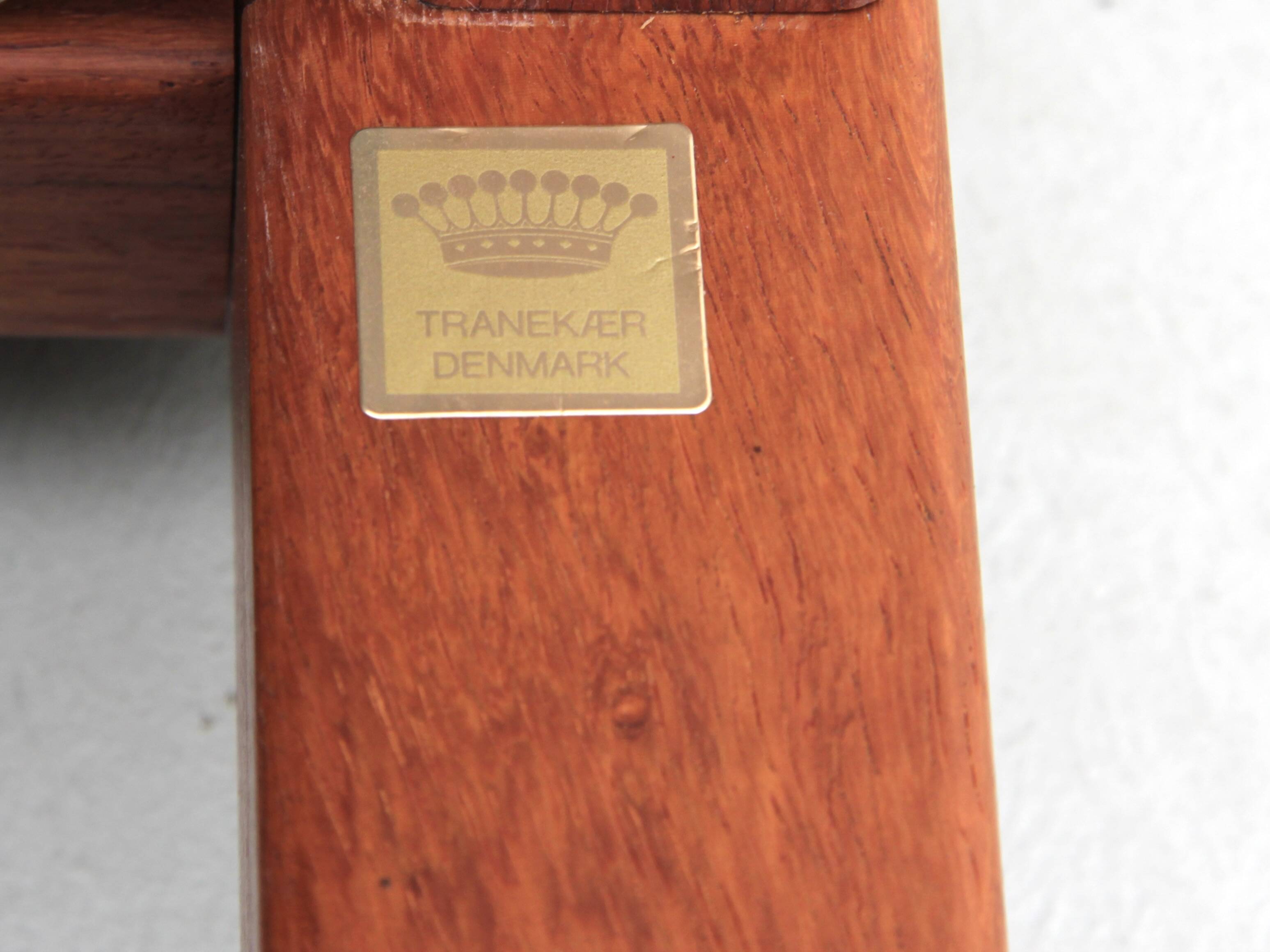 Large Scandinavian coffee table in standing wood marquetry