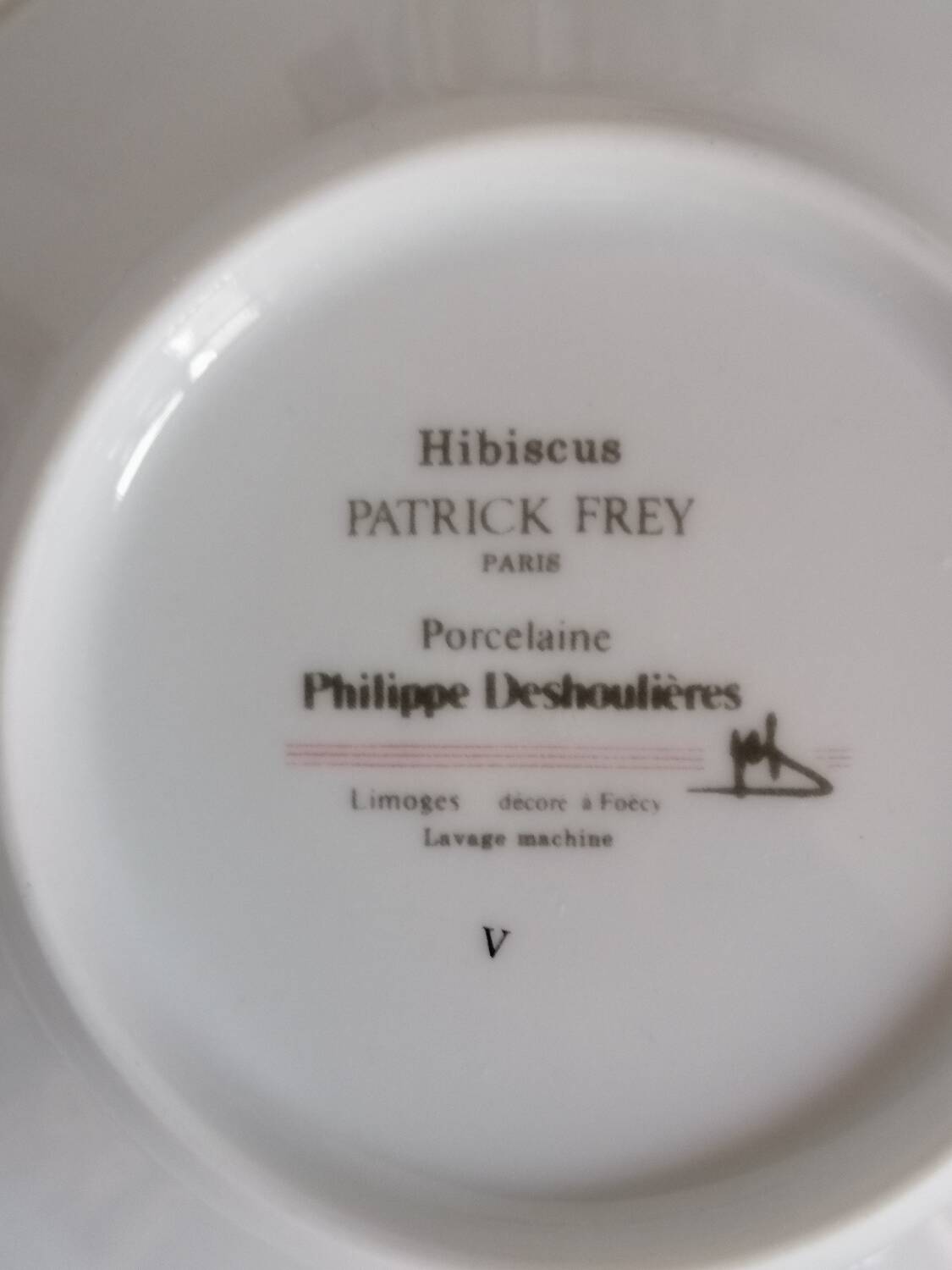 Set of 3 Limoges porcelain coffee cups Patrick Rey and Philippe Deshoulières