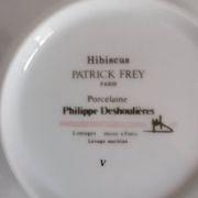 Set of 3 Limoges porcelain coffee cups Patrick Rey and Philippe Deshoulières