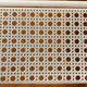 Set folding table and its 4 folding chairs perforated metal cream color - 70s