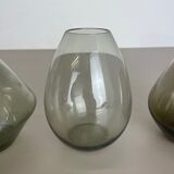 Set of Three Turmalin Vases Wilhelm Wagenfeld Wmf Attributed, Germany 1960s