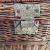 Old wicker transport trunk, early 20th century