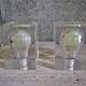 Pair of Pierre Giraudon resin inclusions bulbs