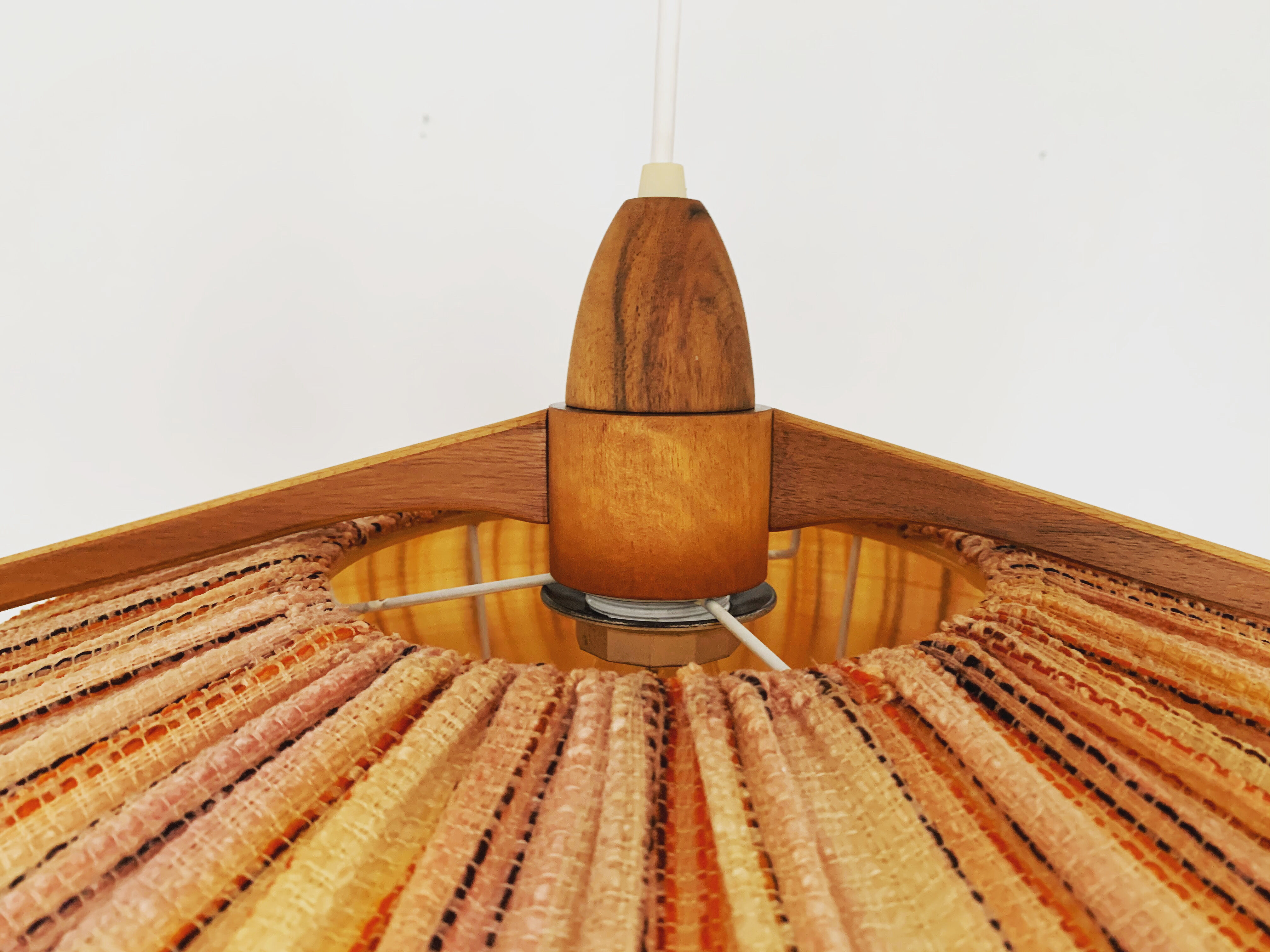 Walnut pendant lamp by Temde