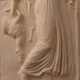 Bas-relief, museum replica, dancing maenad, ancient Greece, handmade plaster cast